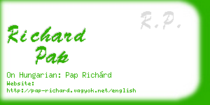 richard pap business card