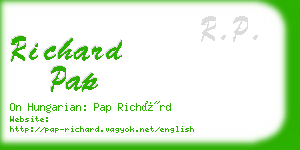 richard pap business card